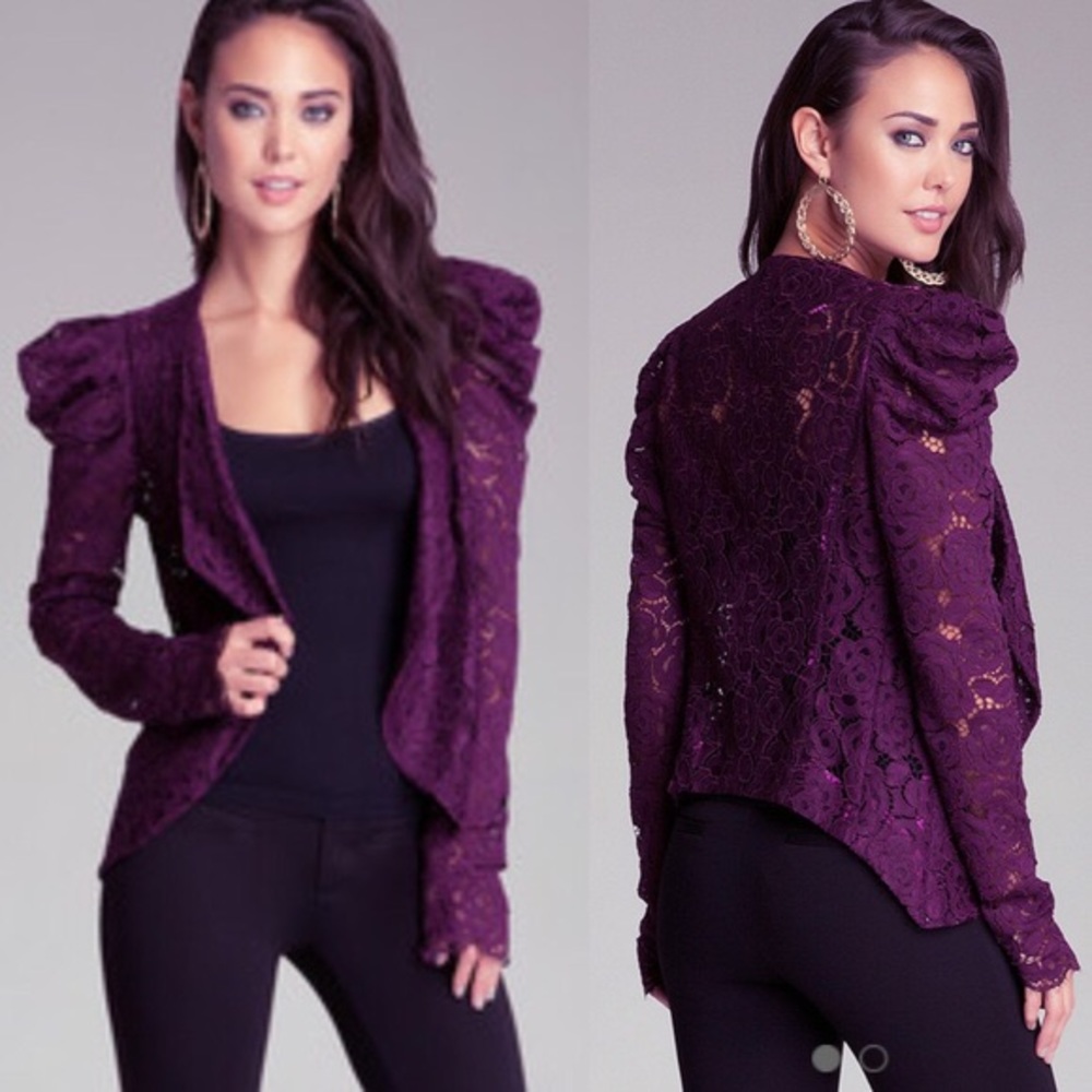 Bebe purple lace blazer